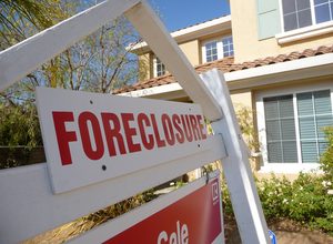 A foreclosure sign.